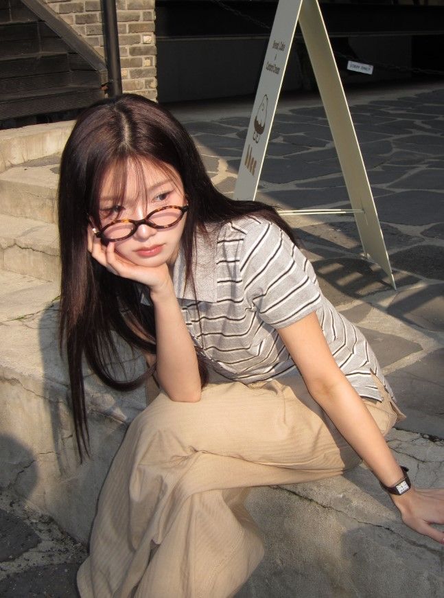 퍼피 단가라 셔링 카라 티셔츠（三色）