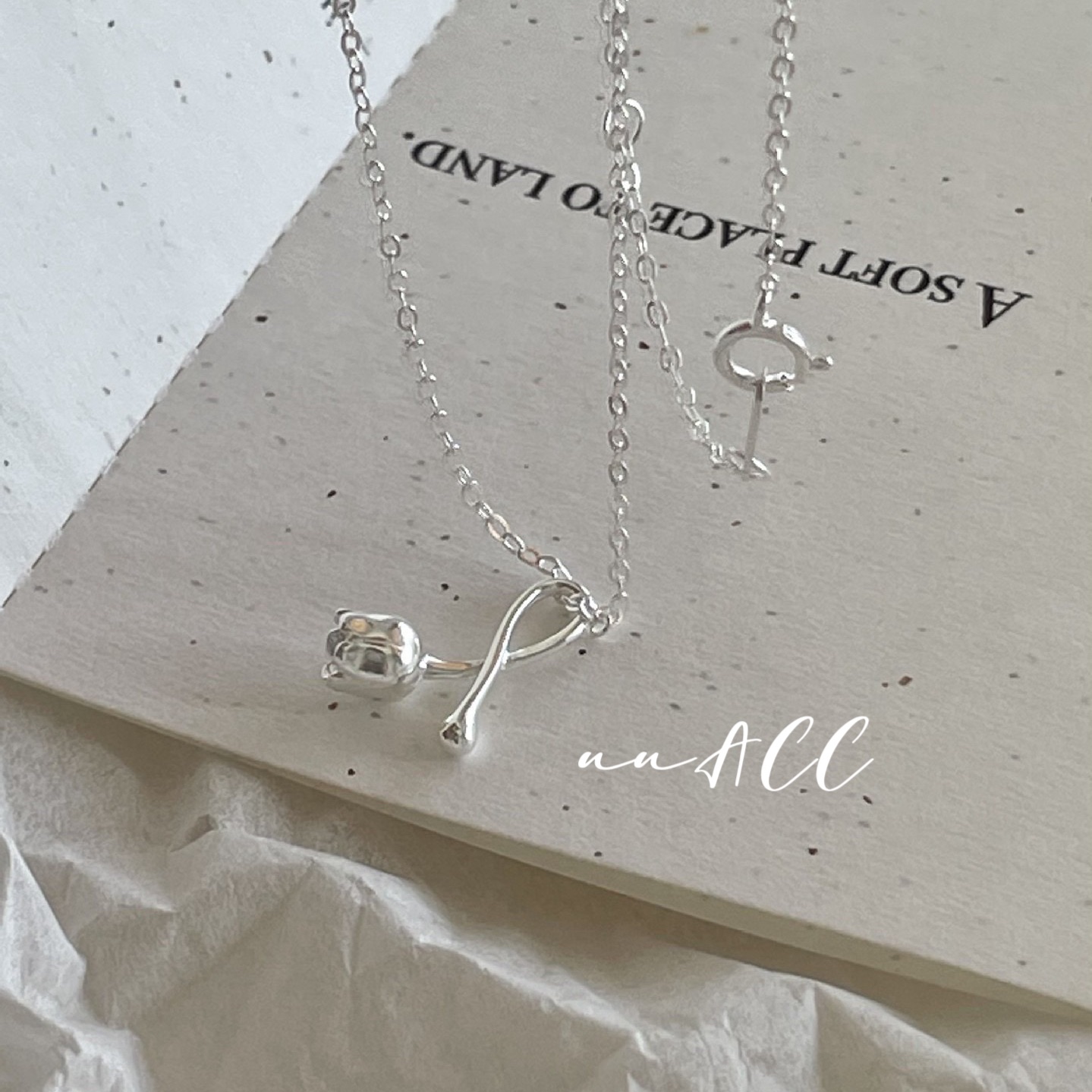 純銀韓系鈴蘭花項鍊