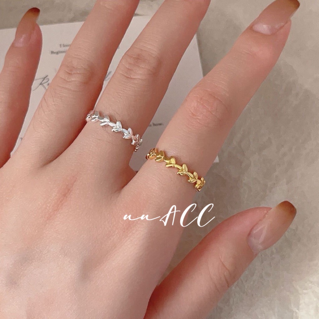 純銀桂冠花圈銀戒