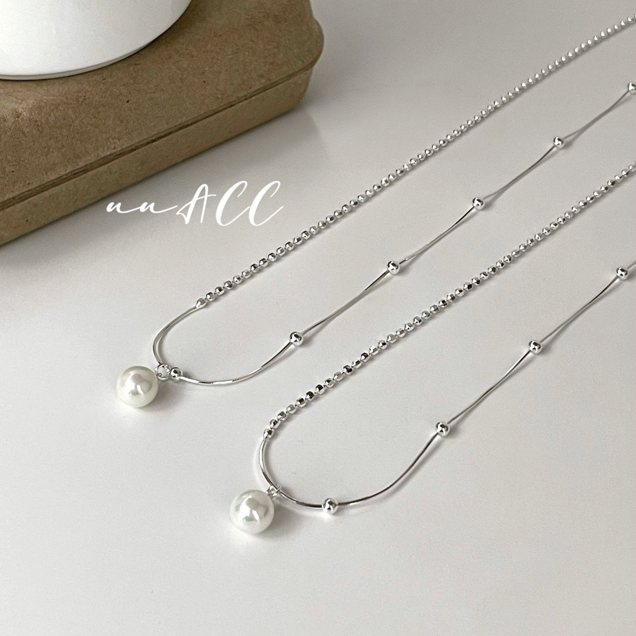 純銀拼接珍珠項鍊