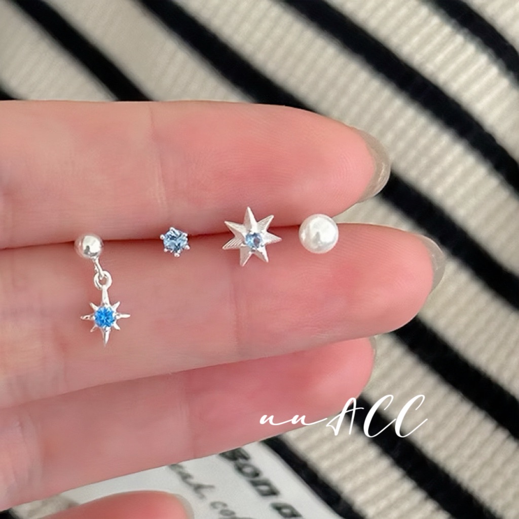 純銀冬季耳環組