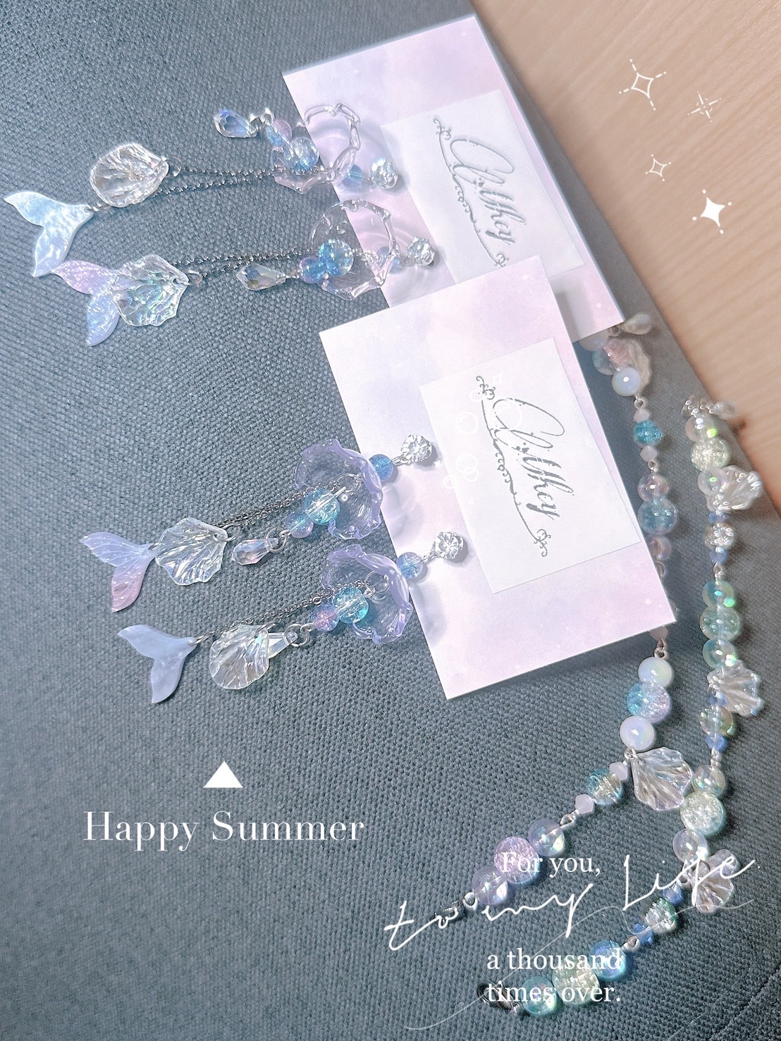 『限定商品』夏季海洋＿水母之鈴  耳環日系必備單品・獨一無二／手作飾品／文創設計／地雷系、亞文化、日系