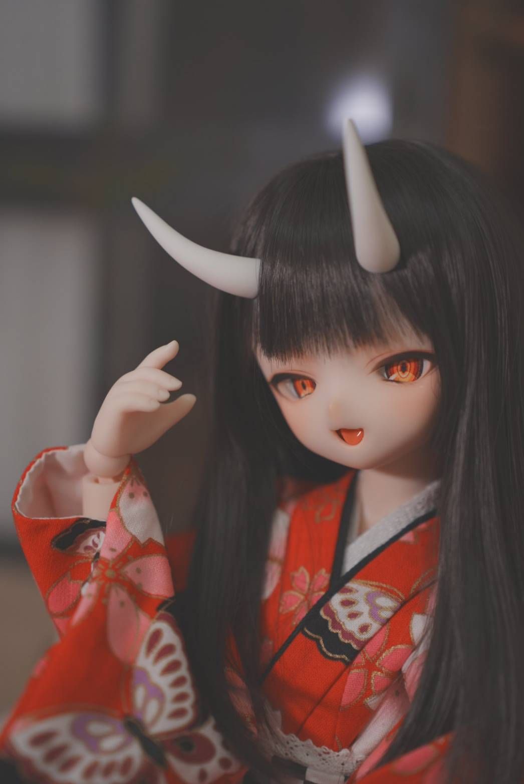 無垠之森 三四分皆可用  磁吸惡魔角 小號白色款