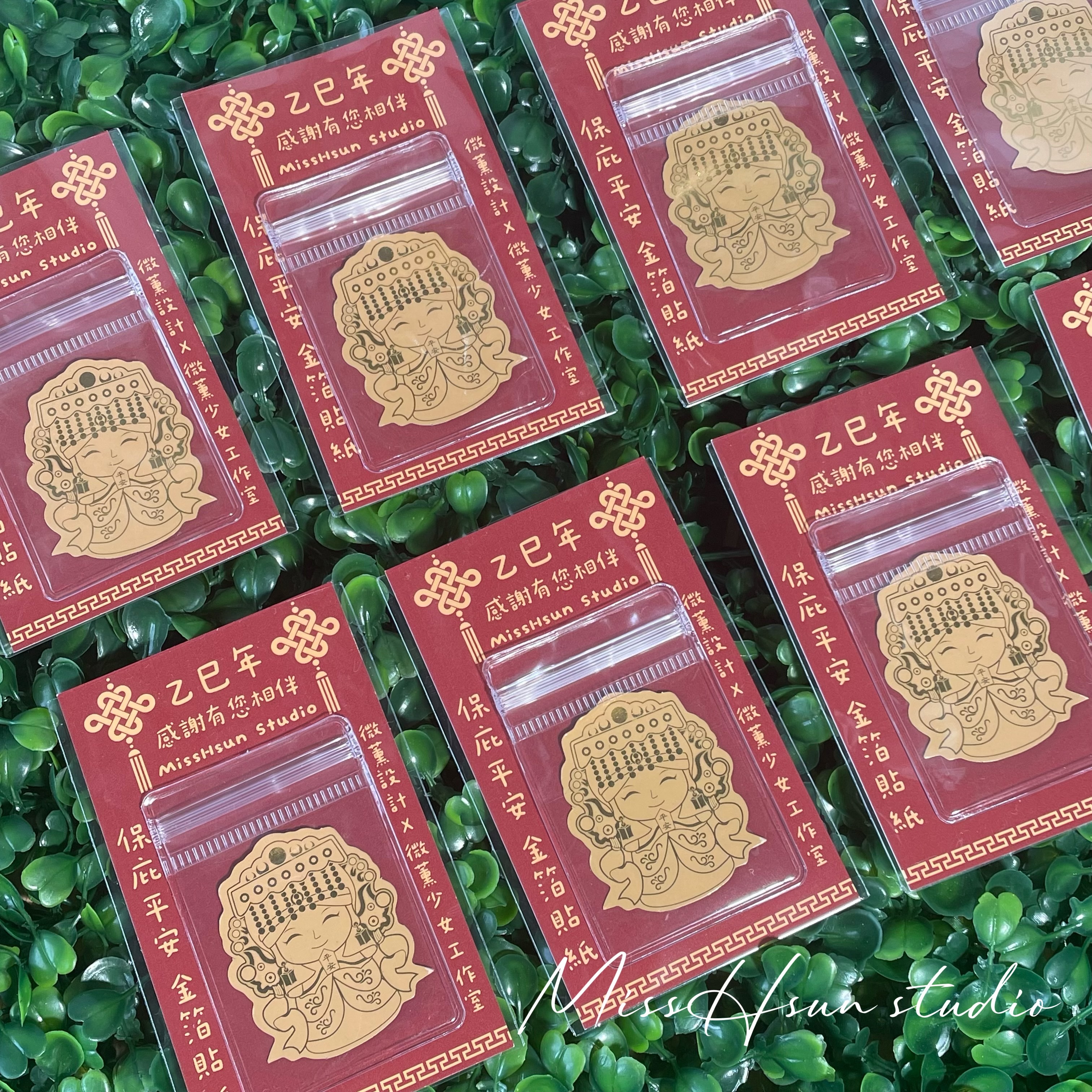 保佑平安 🙏 媽祖金箔貼紙小卡