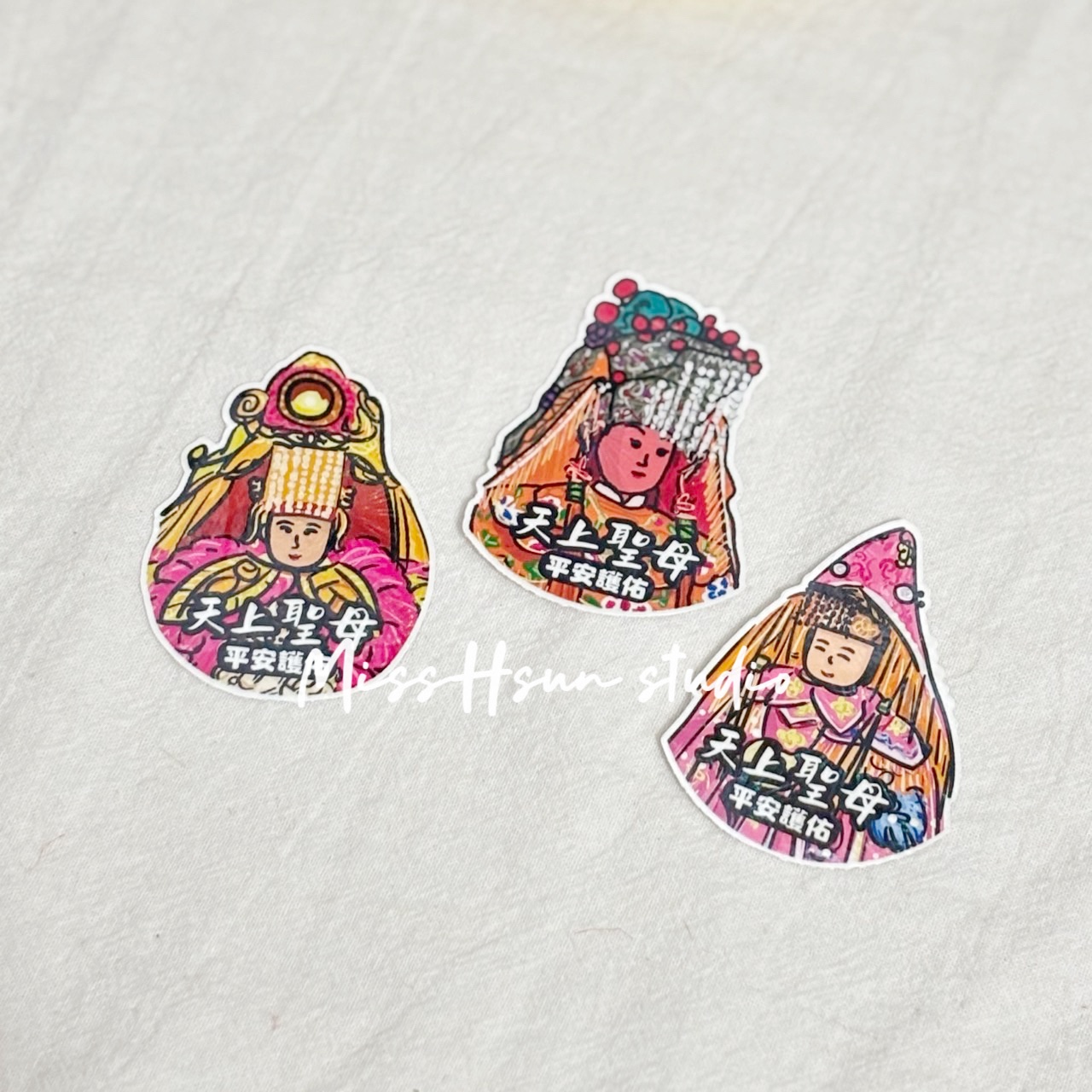媽祖 造型 防水貼紙