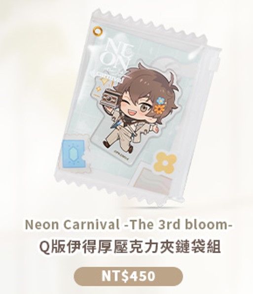 新世界狂歡 ▍三週年 ▍Q版伊得後壓克力夾鏈袋組