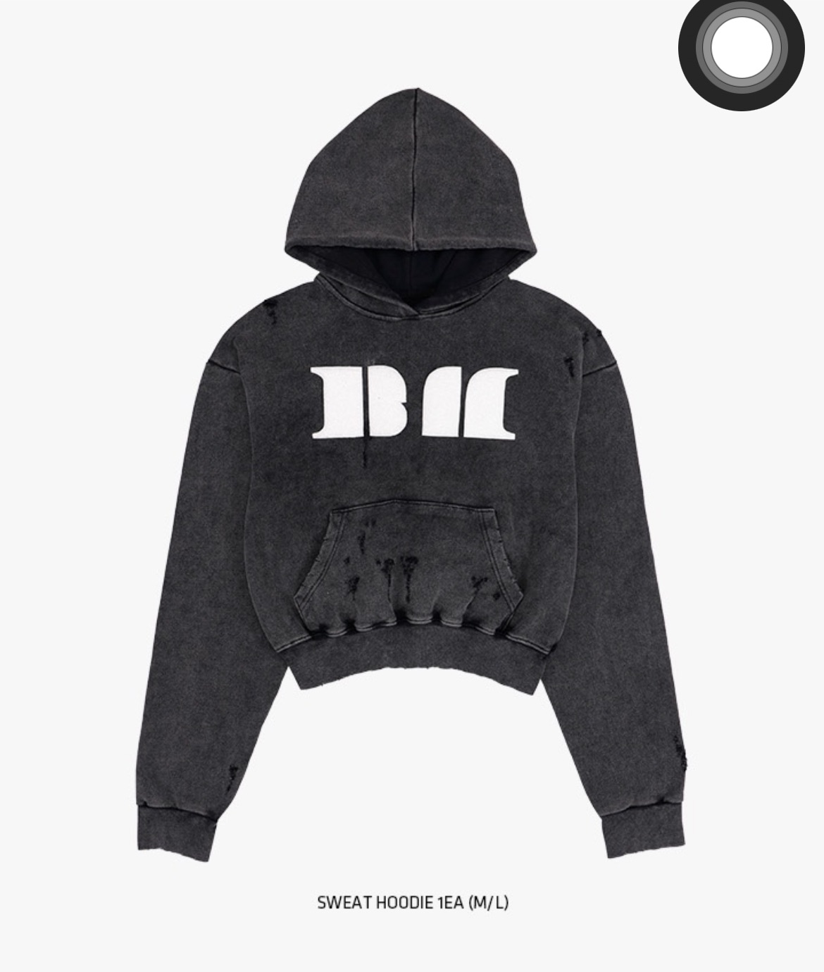 [HELLOMONSTERS]碳灰色帽t