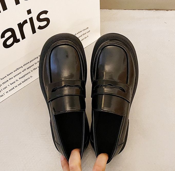 黑色樂福鞋 女鞋 百搭通勤鞋 上班族學生必備 3cm低跟 36-41