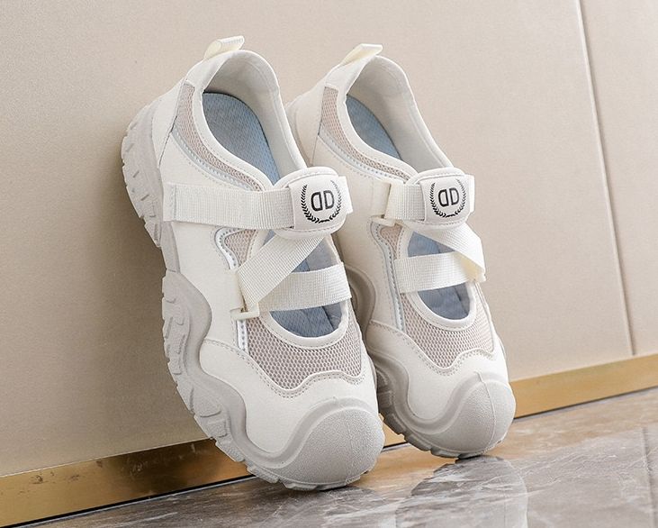 26808 韓系爆款瑪莉珍運動鞋 女厚底透氣休閒鞋 百搭顯瘦魔鬼氈休閒鞋