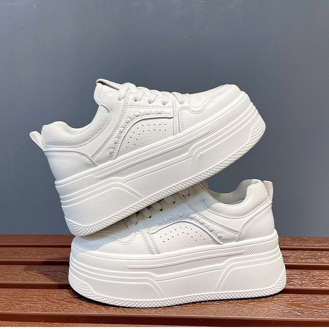 現貨 韓系厚底小白鞋 6cm增高休閒鞋 百搭女鞋 顯腿長 穿搭必備