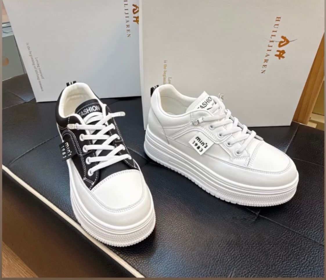 百搭 免綁帶 厚底增高休閒鞋