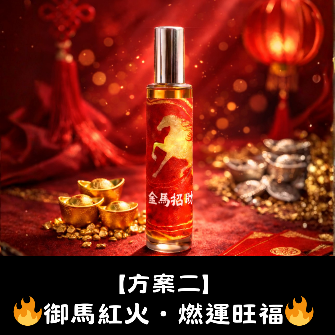 🏮 新春大禮包【方案二】🔥御馬紅火・燃運旺福🔥開運噴霧+能量蠟燭組合包