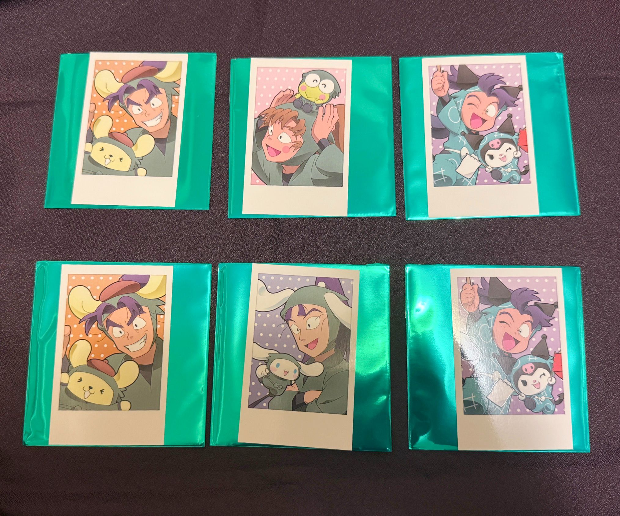 【日本周邊】AMO CAFE 忍亂x三麗鷗聯名-拍立得小卡（上下排各一組）