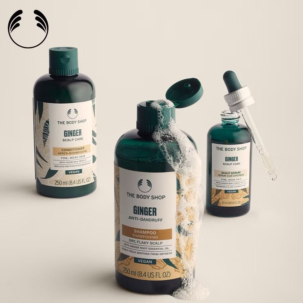 The body shop 薑根鏗活調理洗髮精 400ml