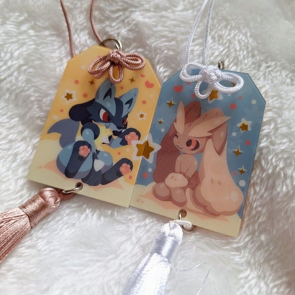 貼貼御守 - 路卡利歐 x 長耳兔款