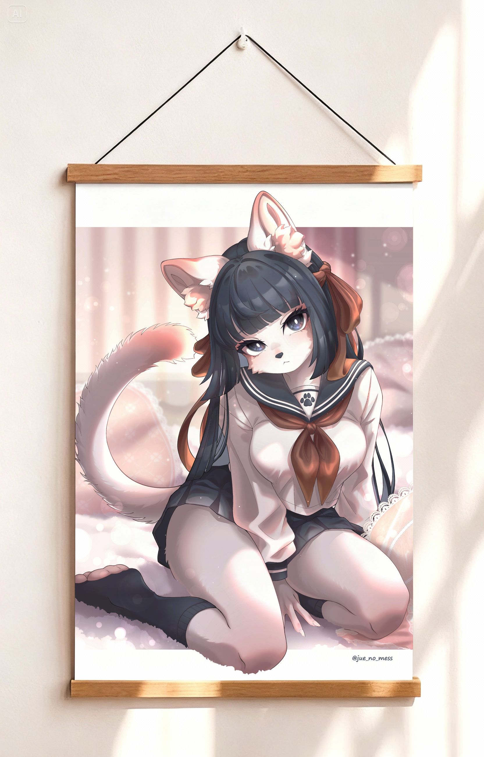 【忙不過來預購先取消】希紀Kiki-可換圖磁吸柚木掛軸