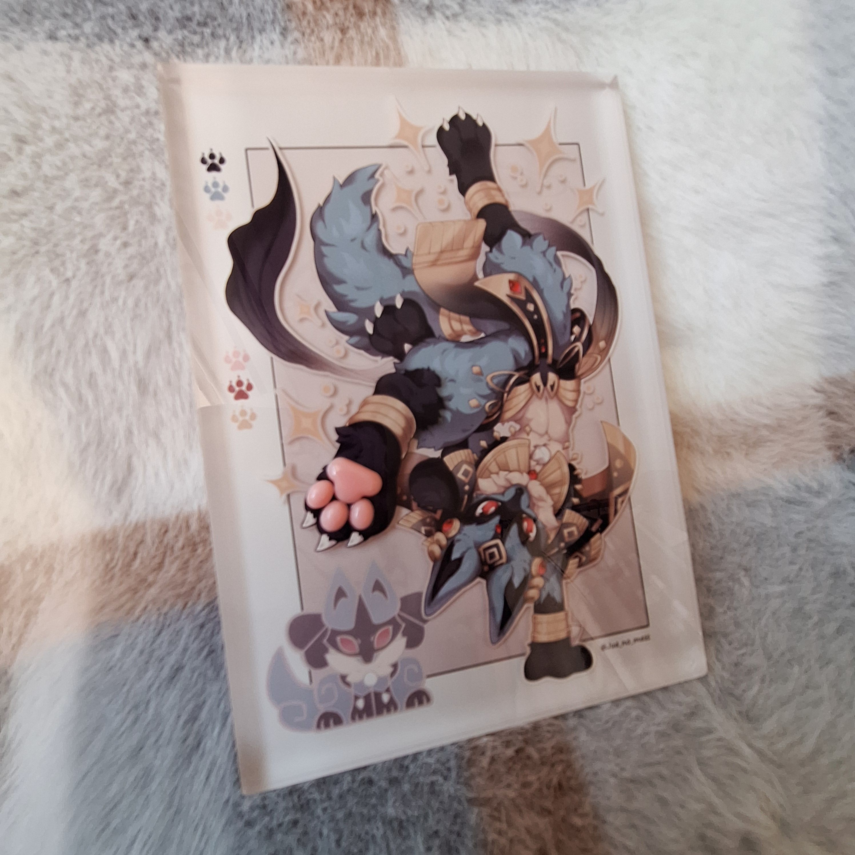 異域路卡利歐-肉球立體壓克力磚