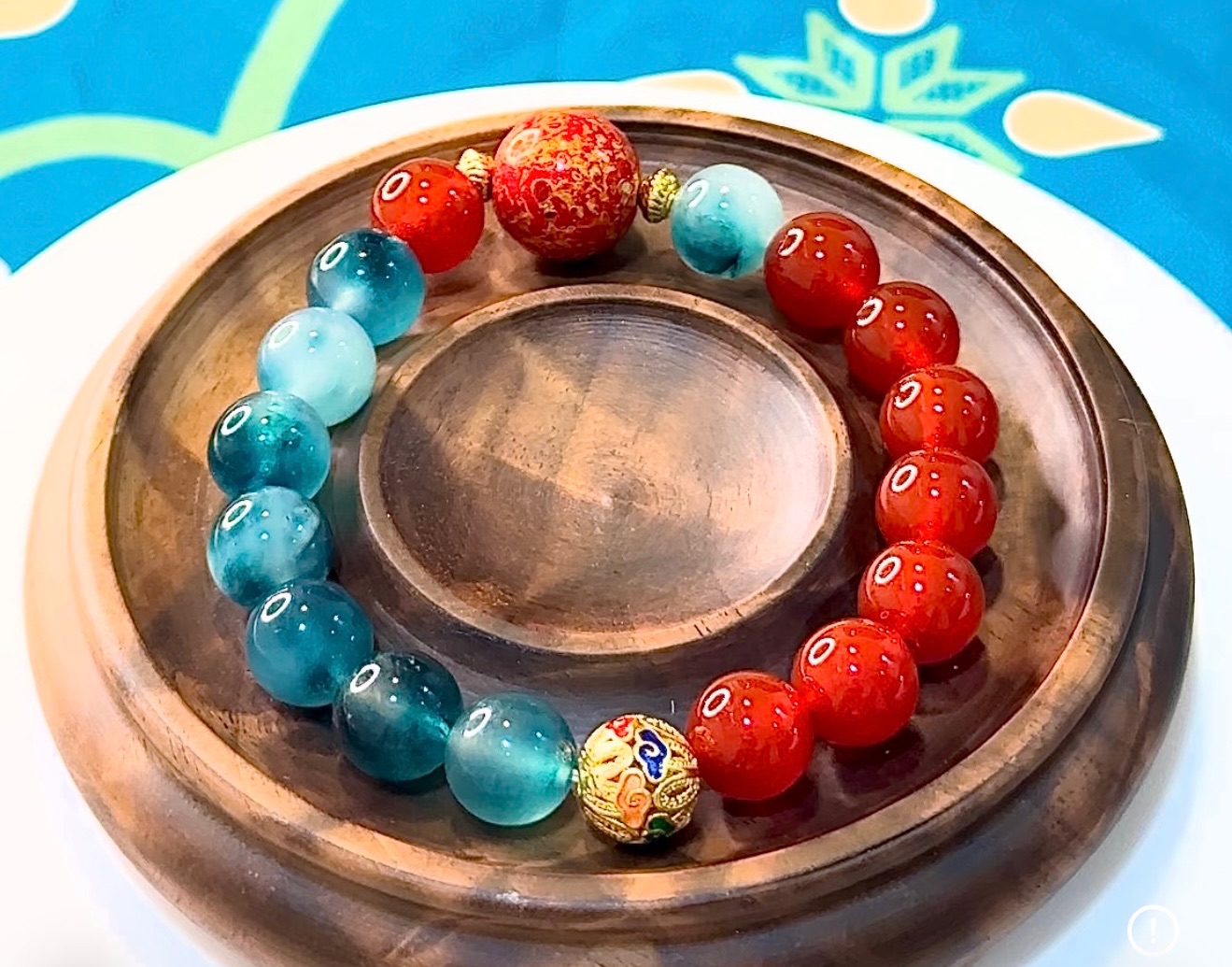 紅瑪瑙配天青凍 － 設計款