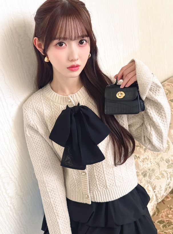 2895 緞帶針織開襟衫