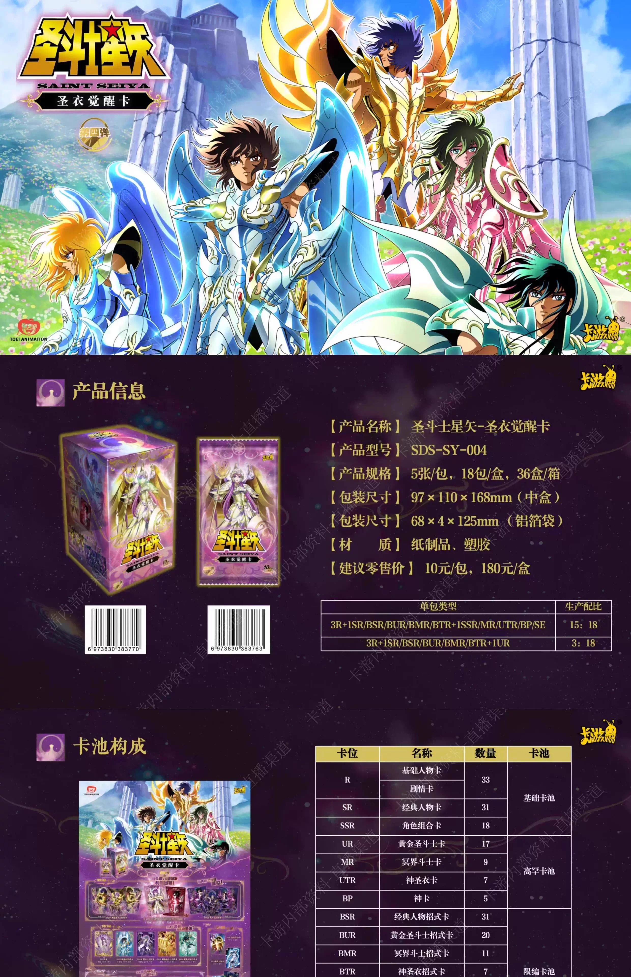 {千之國} 預購1~2月 正版卡游 黃金聖鬥士星矢 第4彈 雅典娜 聖衣典藏卡 中盒90張 1月2日截止