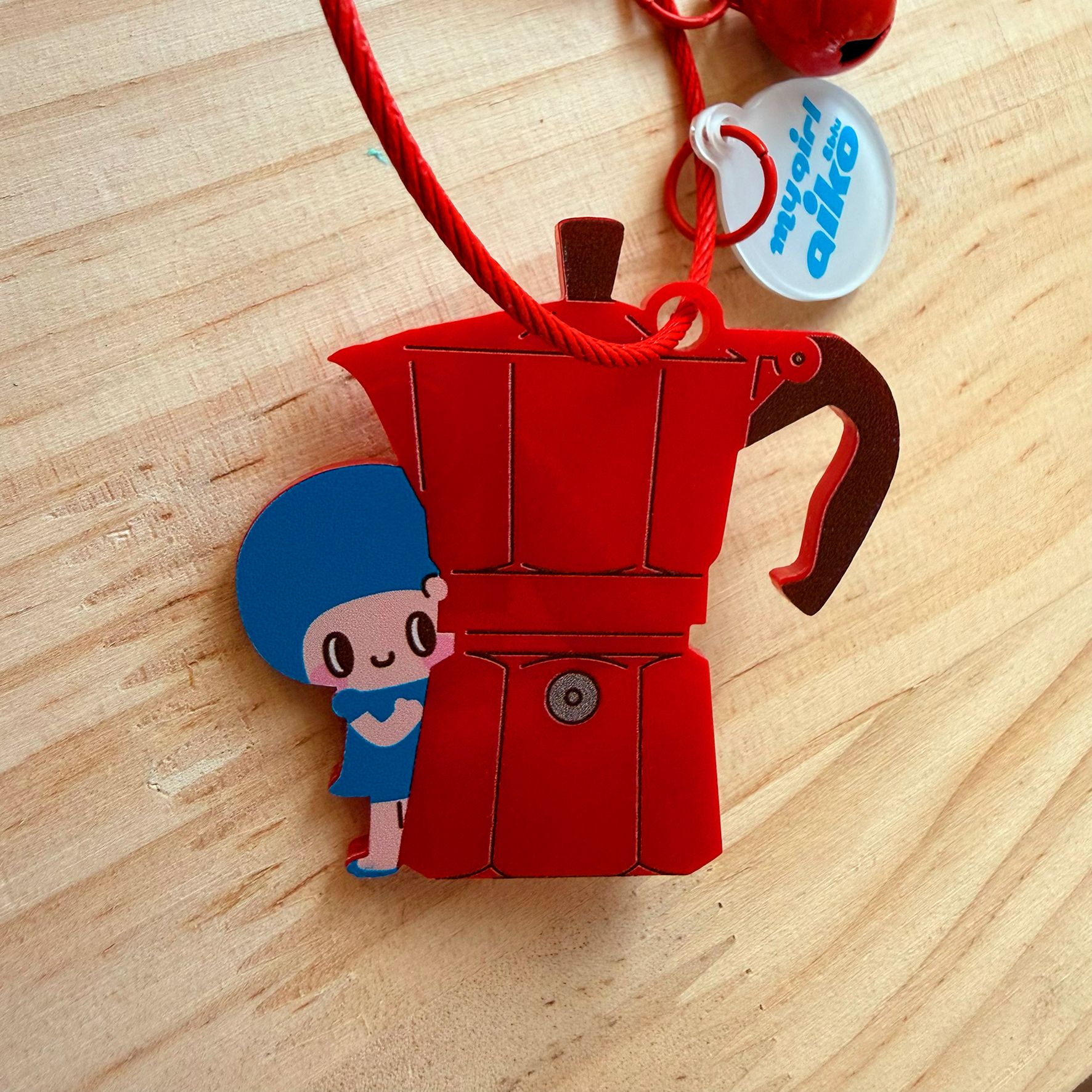 ブルーベリーカフェ 彩色壓克力鑰匙圈 1