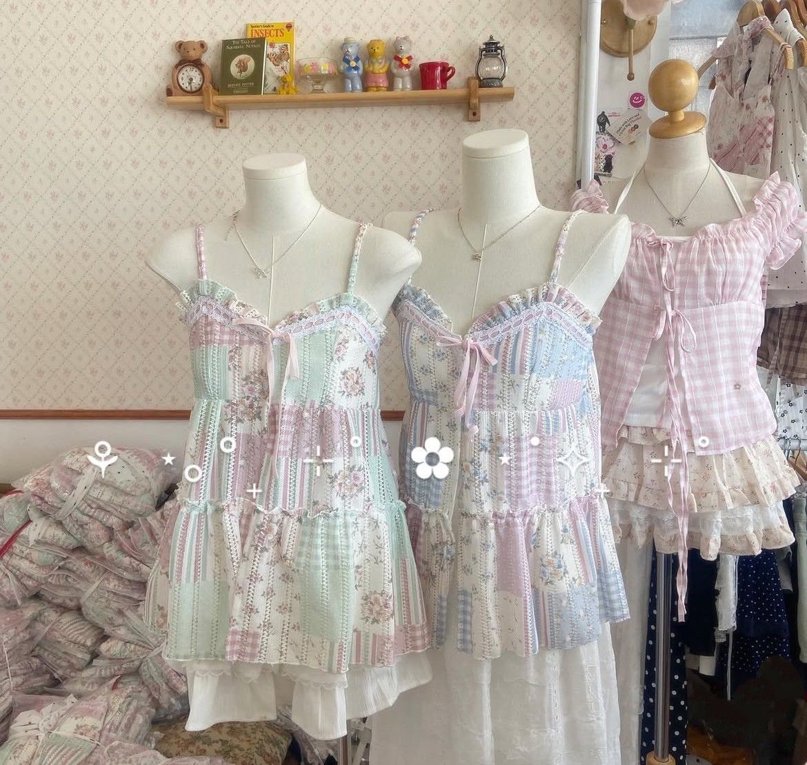 ⚠️預購！泰國 拚色碎花 吊帶