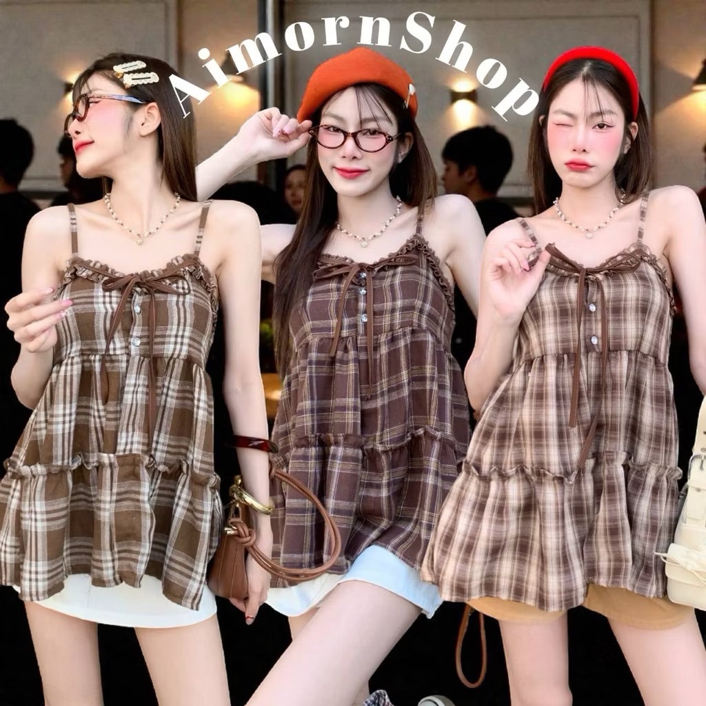 ⚠️預購！泰國 咖啡/牛仔 吊帶上衣