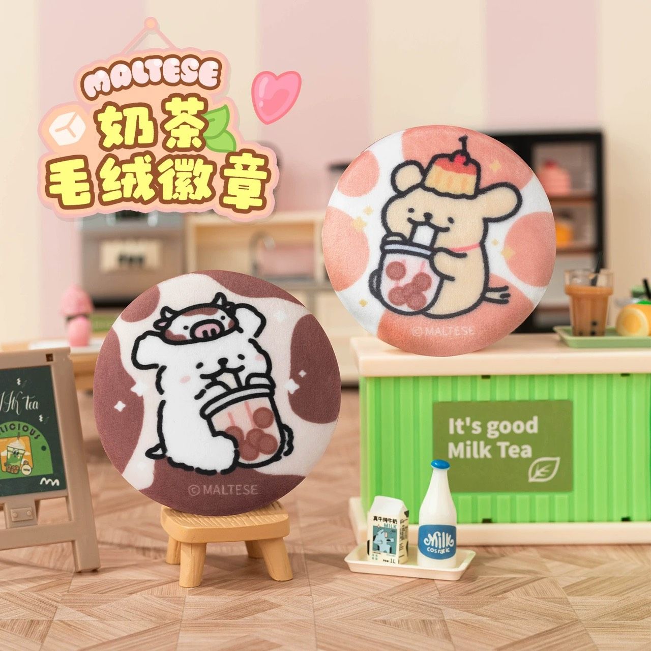 線條小狗徽章胸針（預購需14-28天工作天）