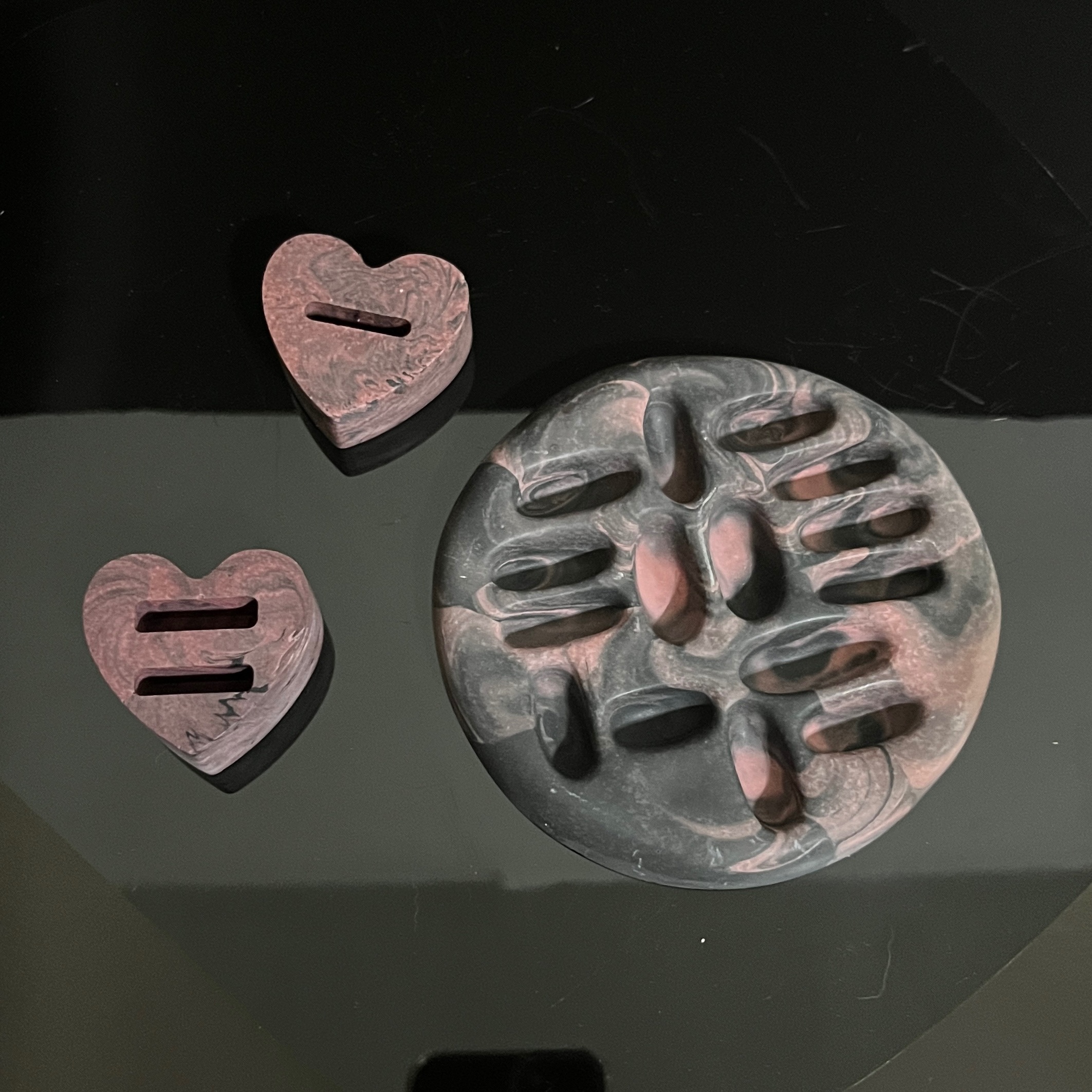 《撞色暈染》愛心戒指台