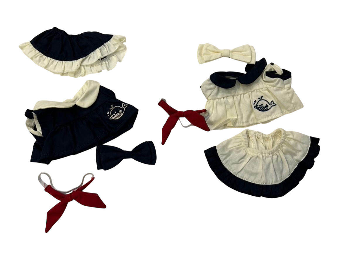 【20cm娃衣】鯨魚水手服（兩套合售）