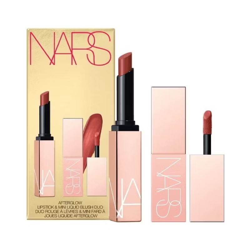 預購 🇺🇸✈️ 美國代購 NARS 限量版 Afterglow 潤澤唇膏 ＆ 迷你液態腮紅組 | 兩色可選