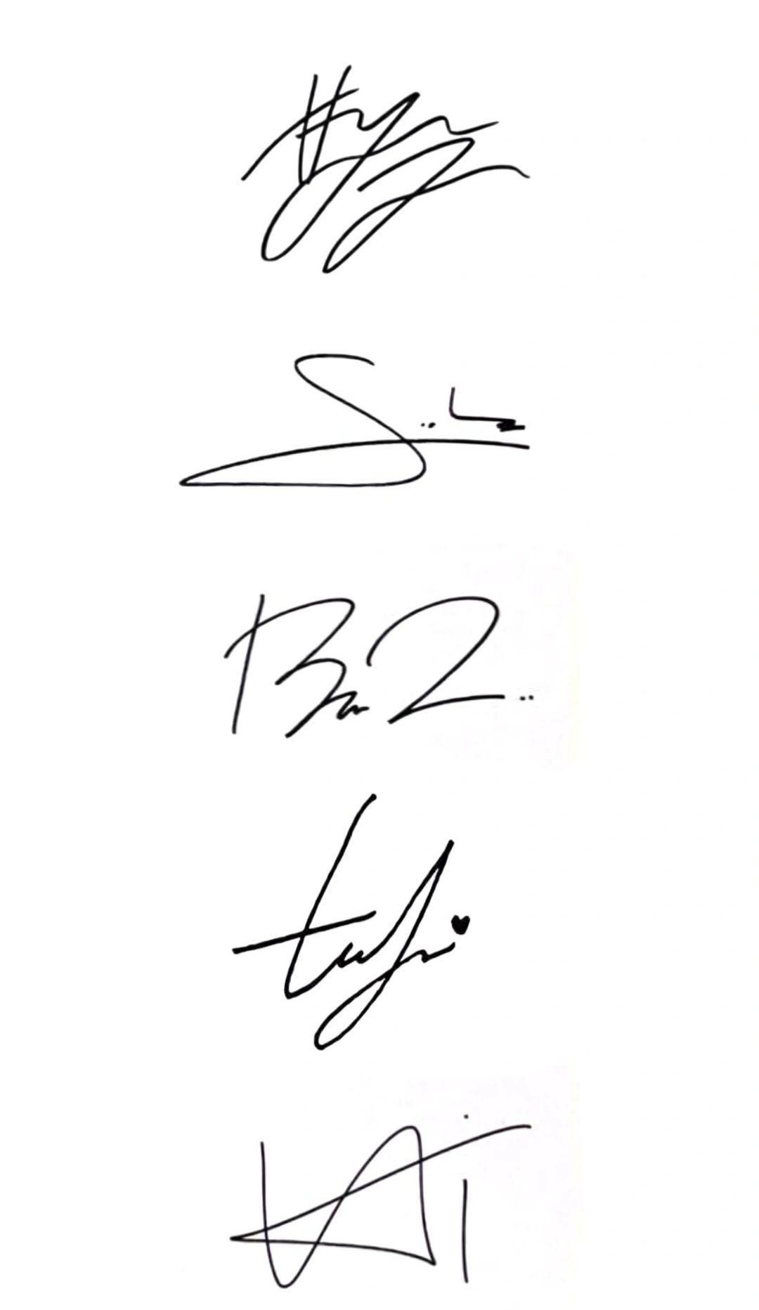 簽名款紋身貼 10貼 （如圖）