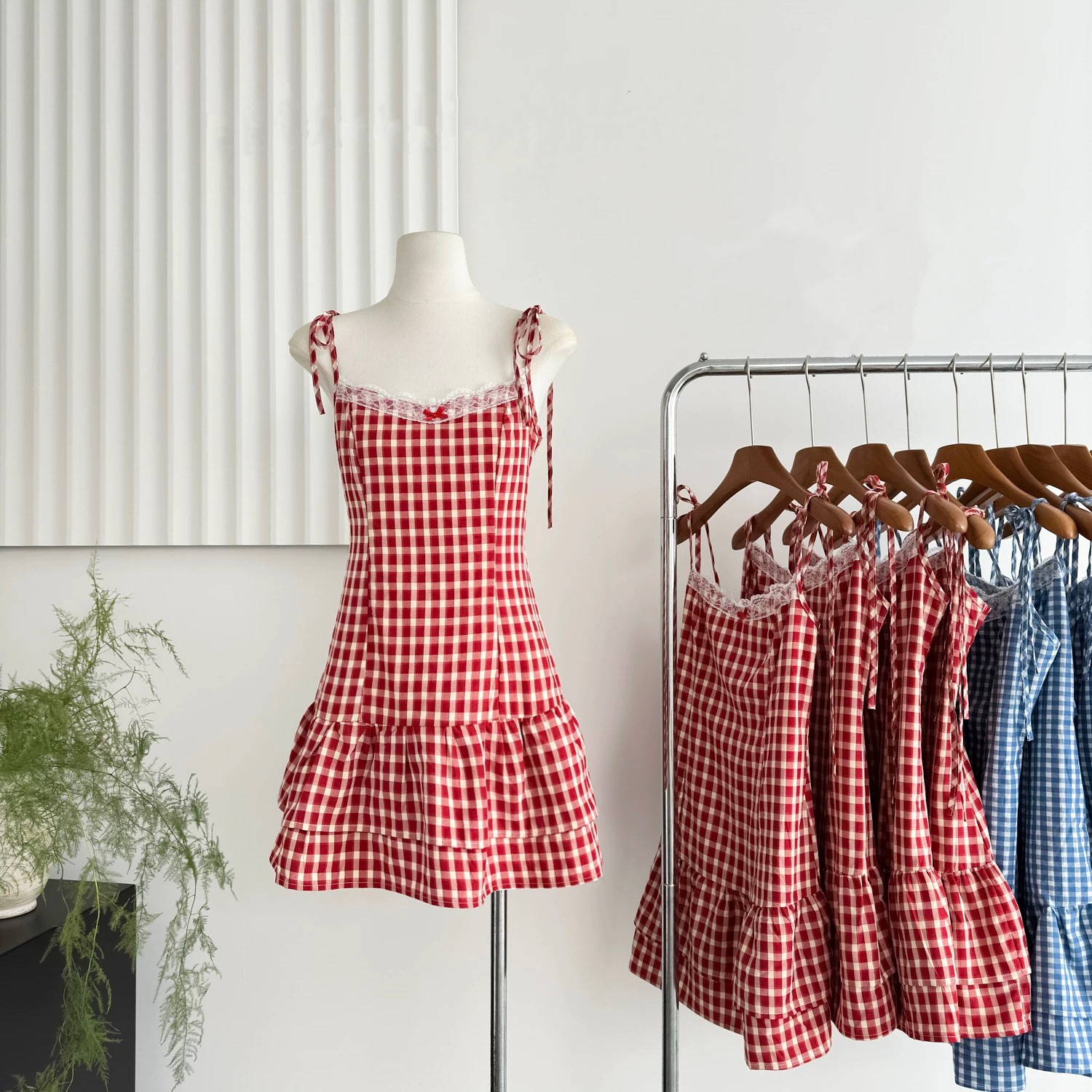 甜美女孩❤️‍🔥格紋小清晰洋裝