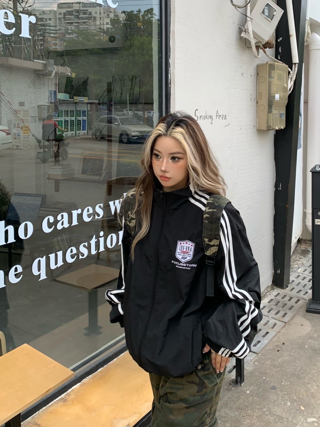 美式高校寬鬆落肩外套🇺🇸