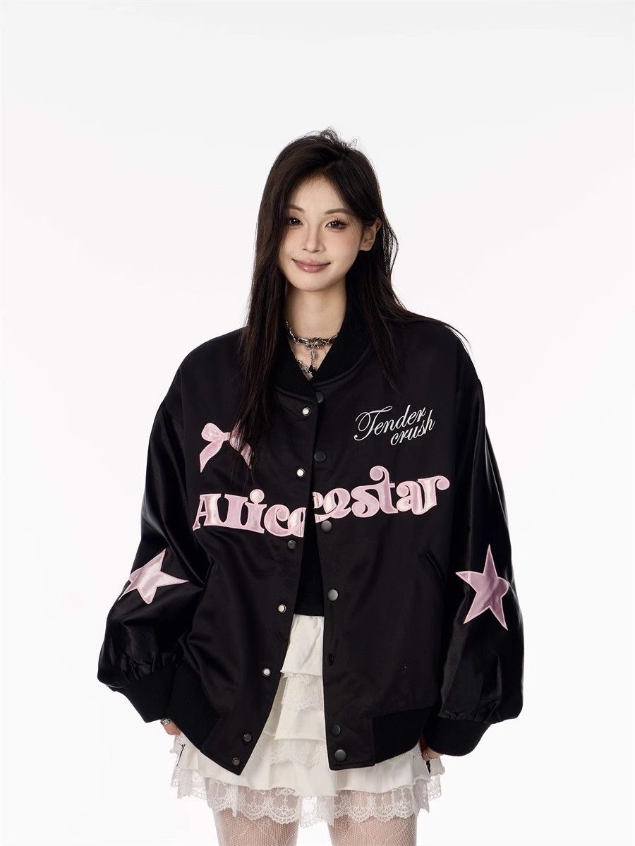 追星達人✨閃閃發亮厚磅棒球外套