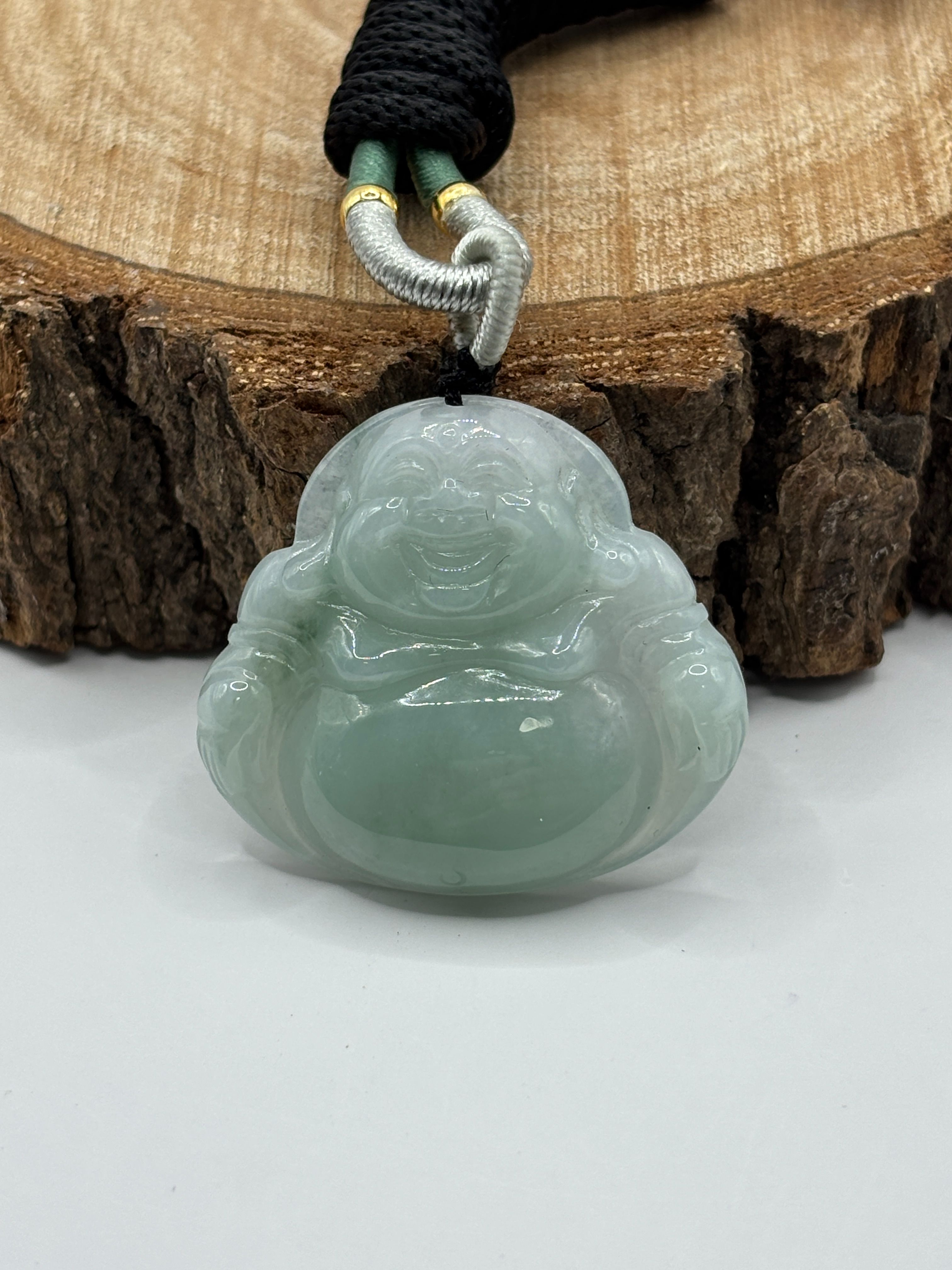 天然翡翠A貨佛公吊墜