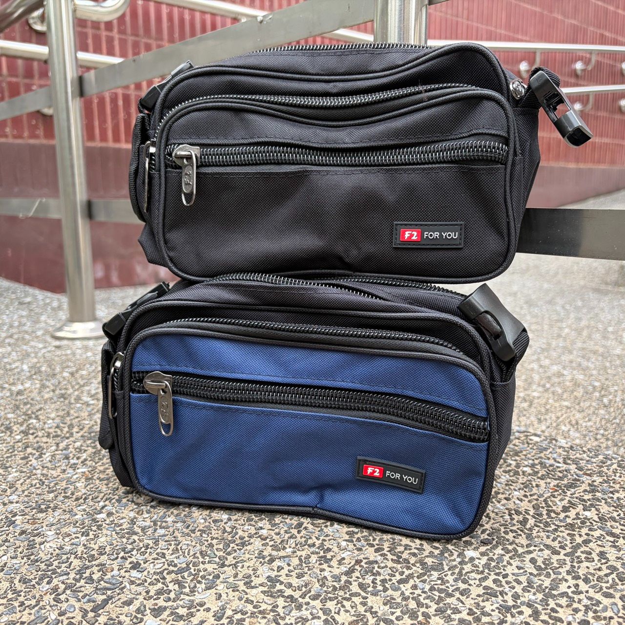 F2 多格層斜背包 腰包 肩包 #317