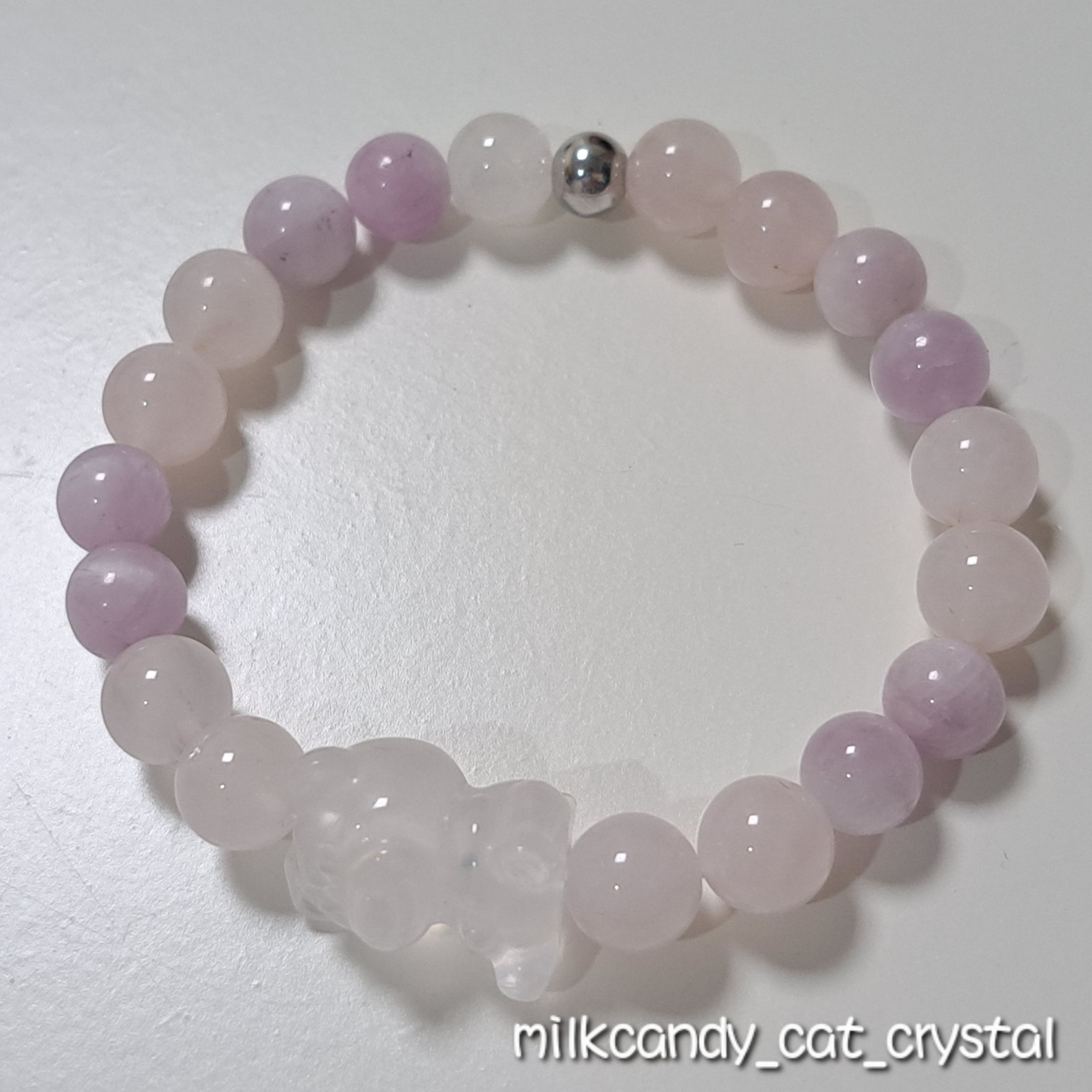 紫鋰輝粉晶小熊