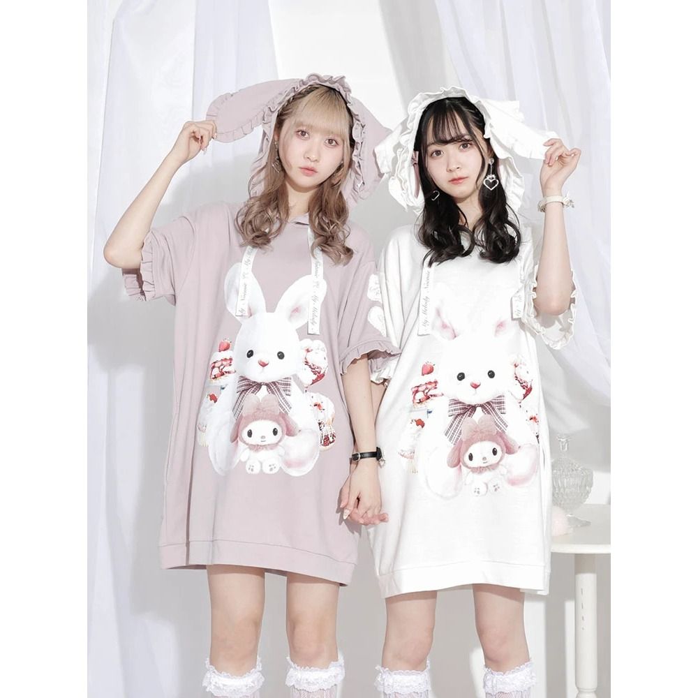 【NOEMIE】兔耳長版T