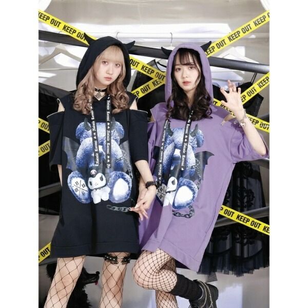 【NOEMIE】酷洛米 小惡魔裏起毛帽T