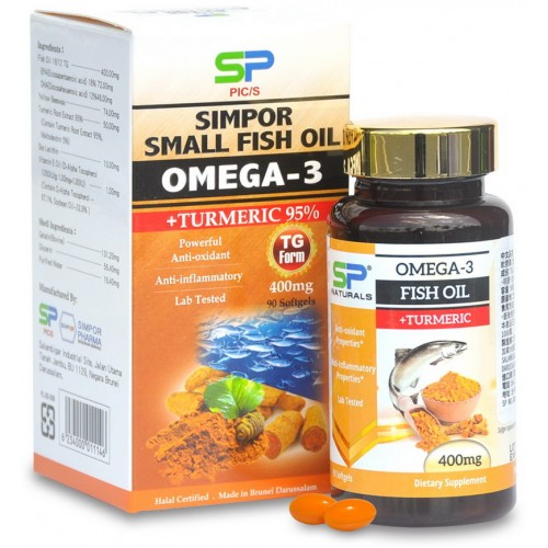 聖保爾小魚魚油＋薑黃純萃95%軟膠囊 90粒｜Omega-3+DHA+高濃度液態薑黃｜SGS檢驗合格/PIC/S｜大維