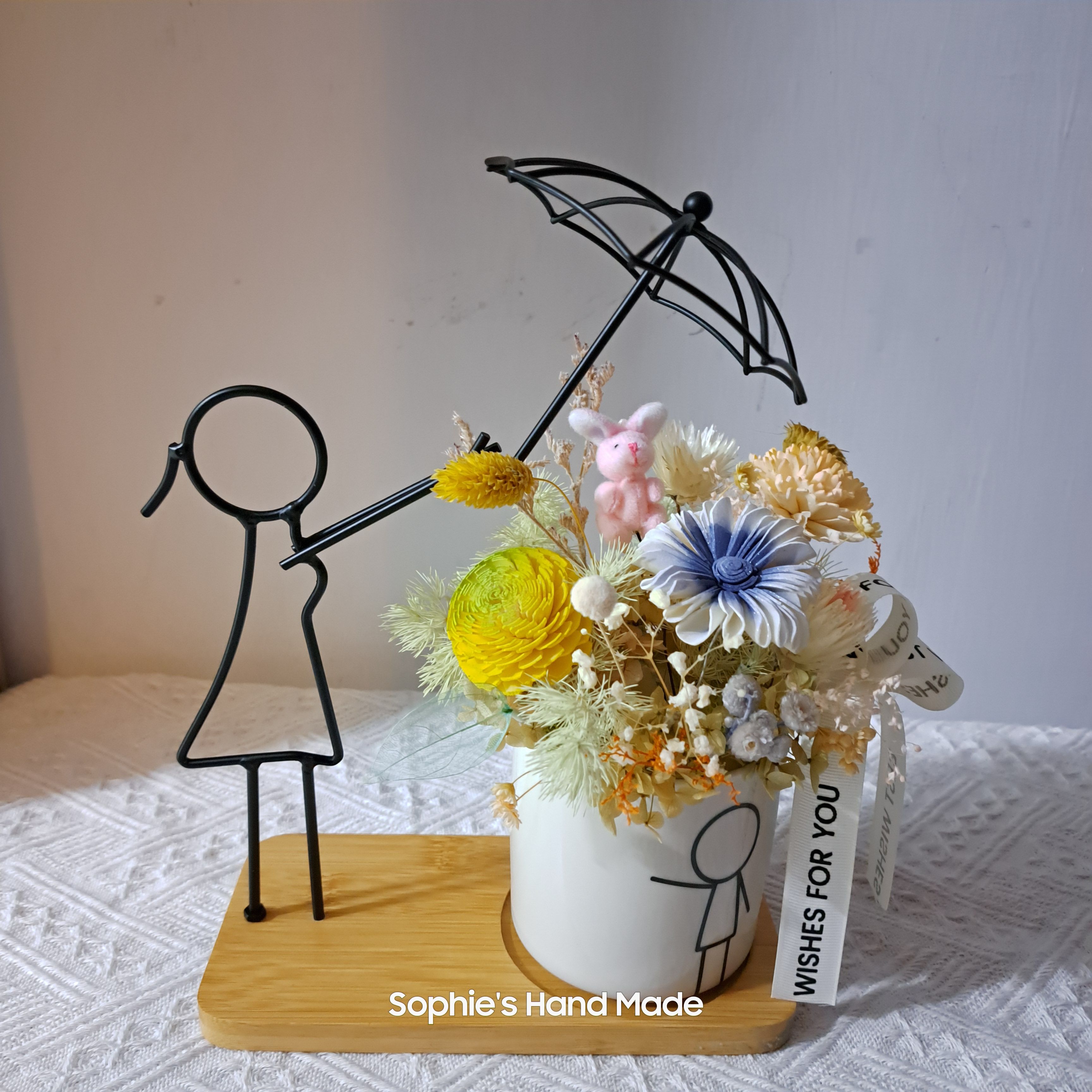 較長備貨  為你撐傘鐵藝造型桌花