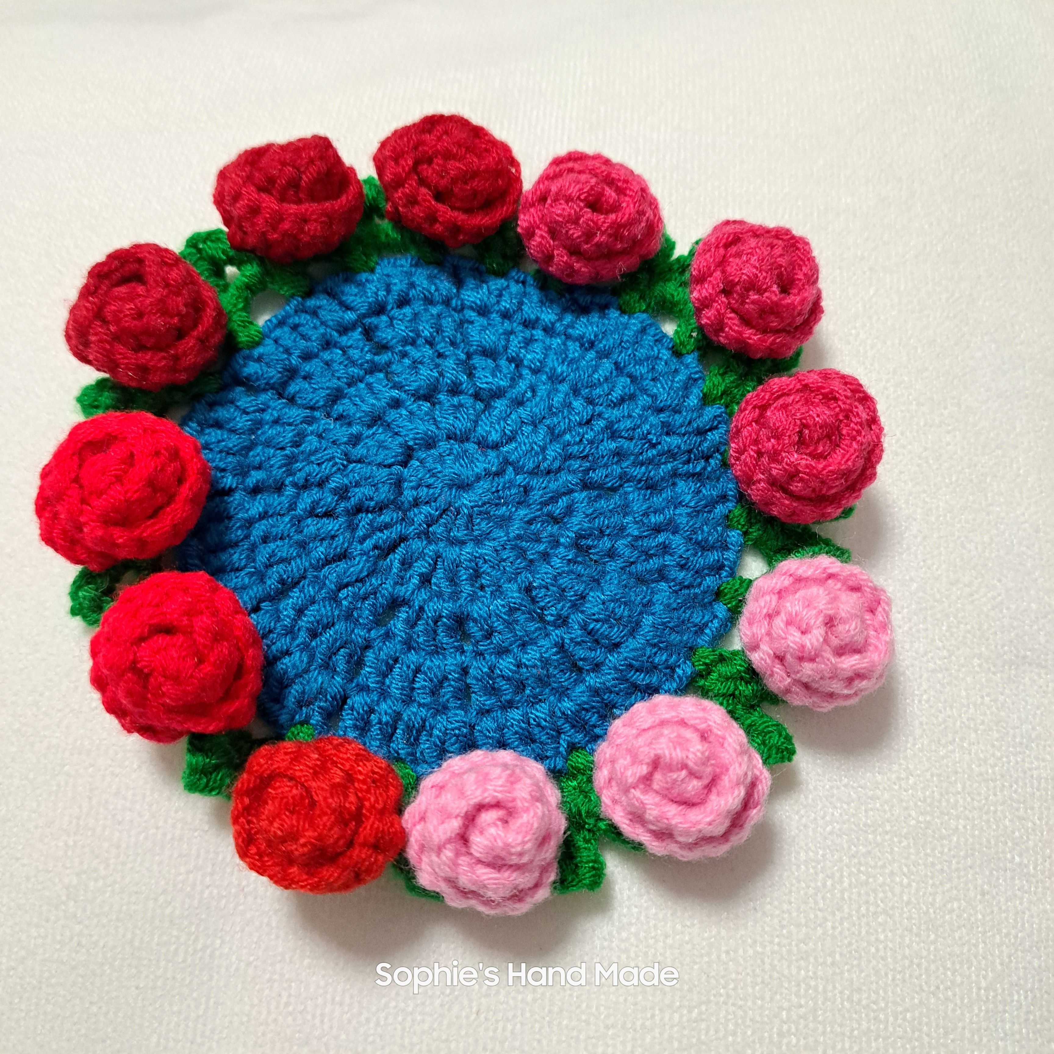 預購 玫瑰花杯墊