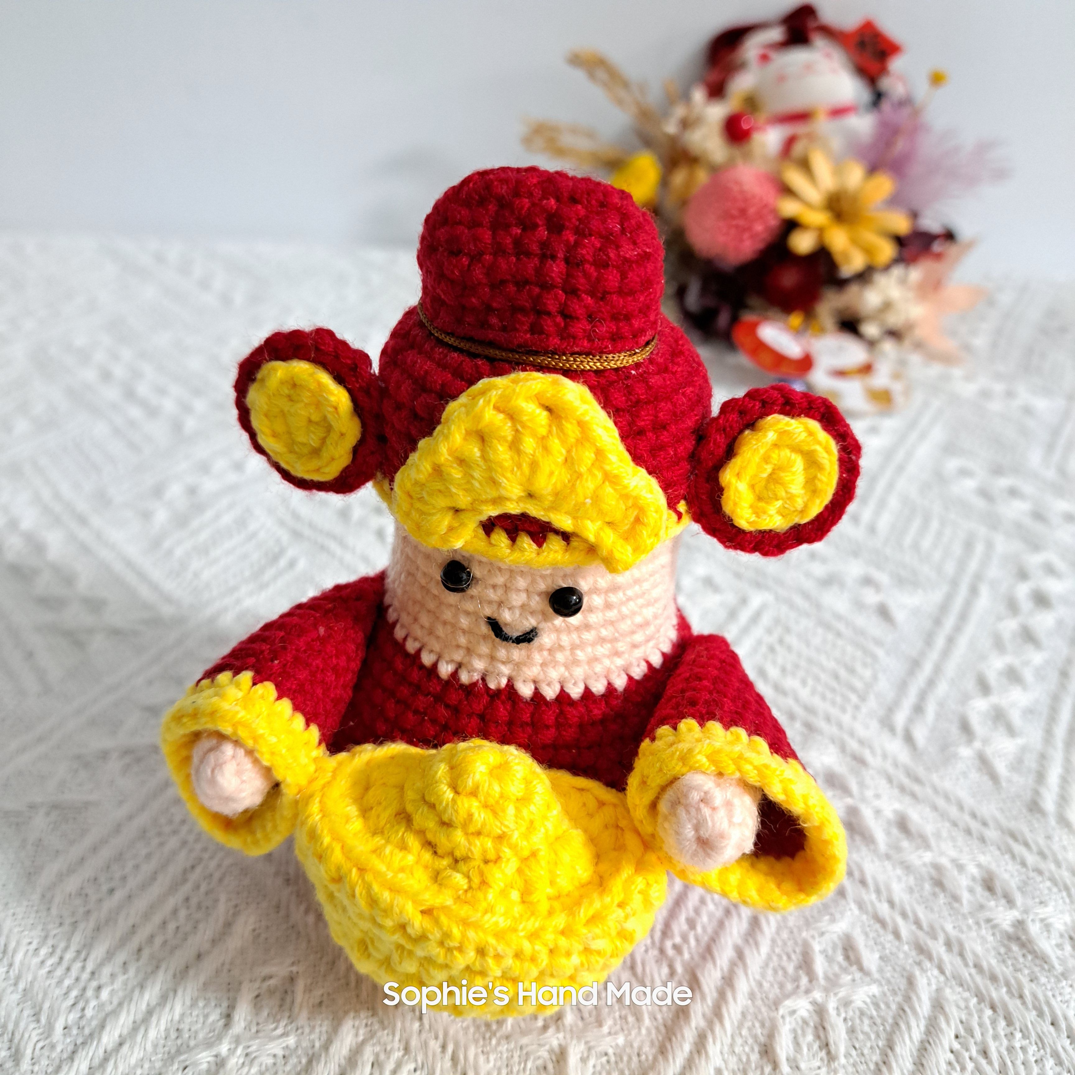 預購 鉤織物 財神爺