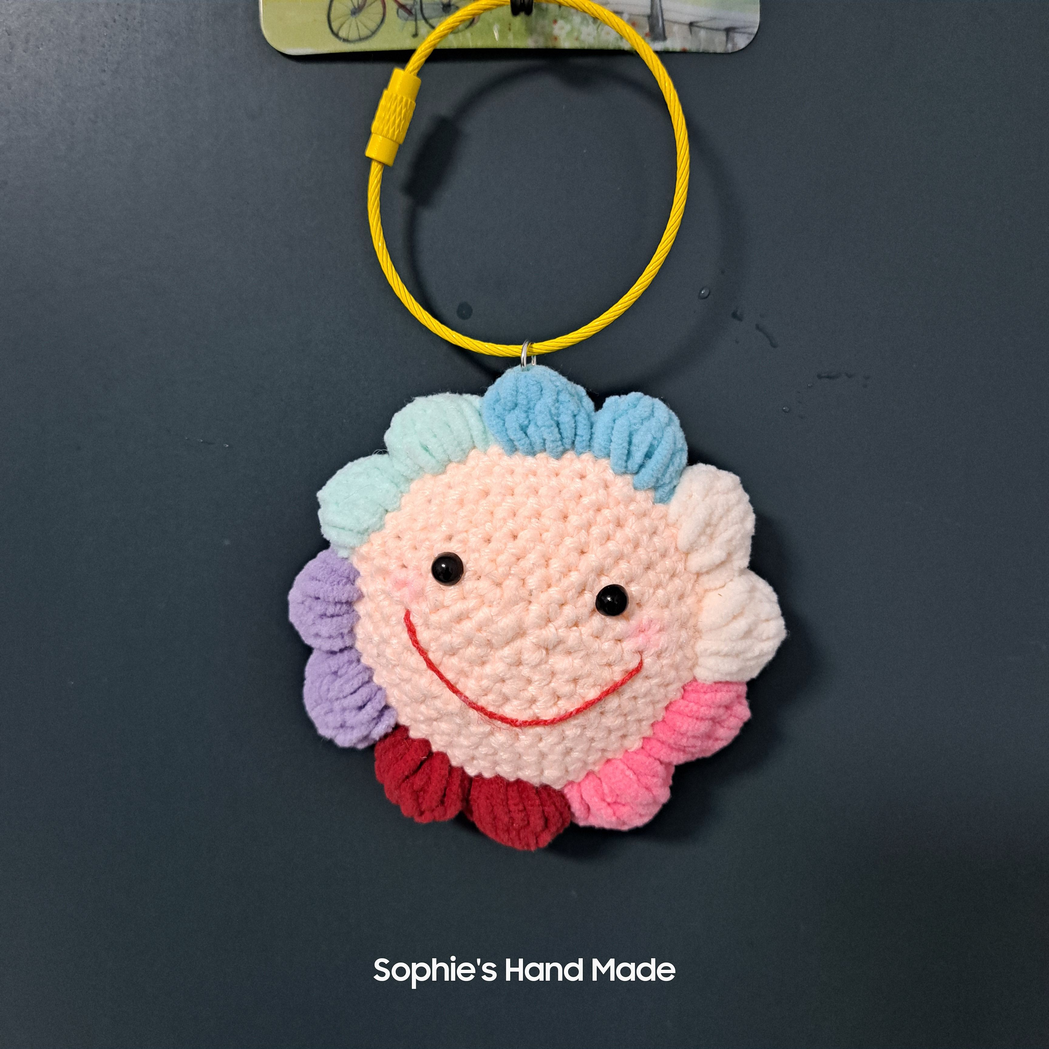 預購 鉤織物 笑臉花花