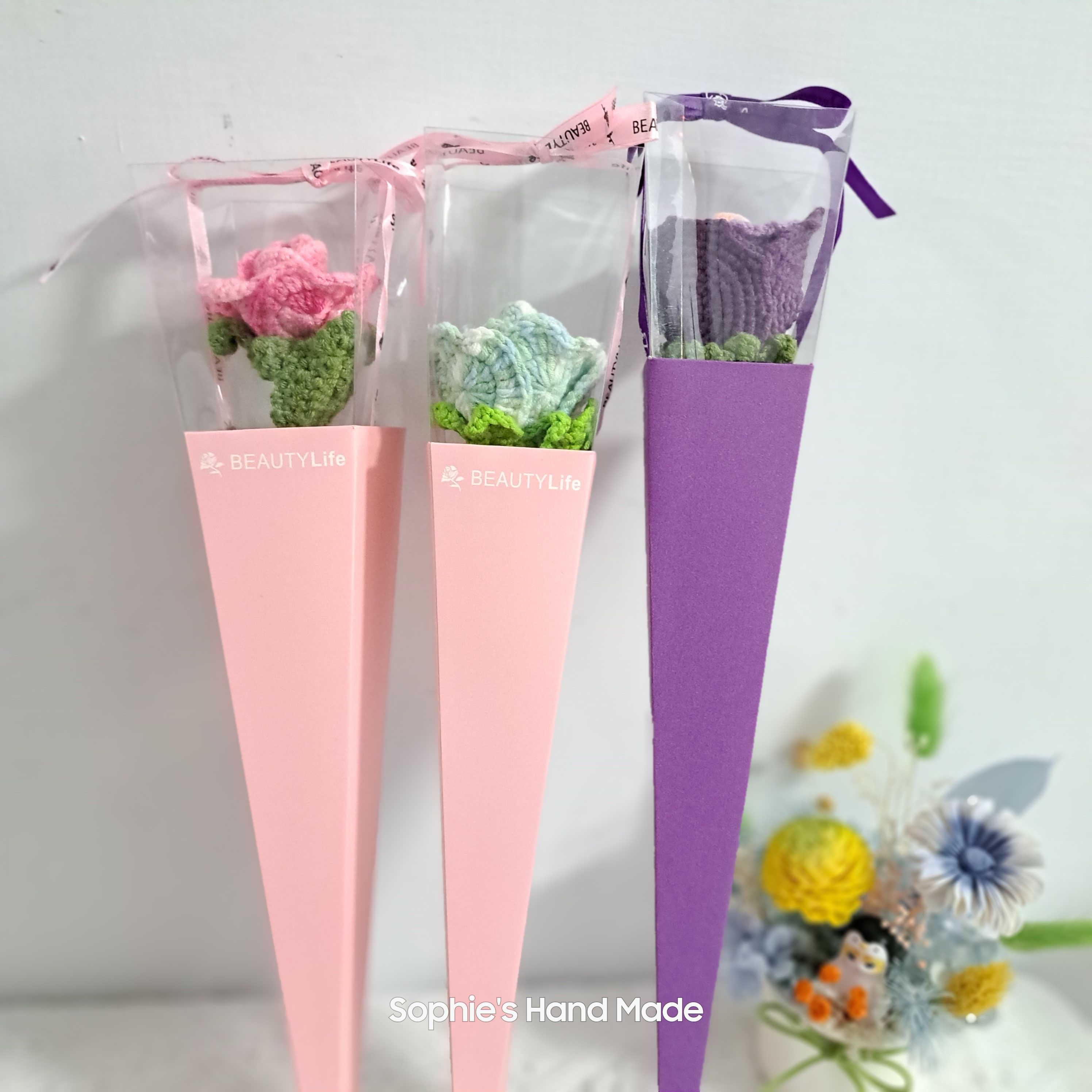 現貨 鉤織花 含花盒