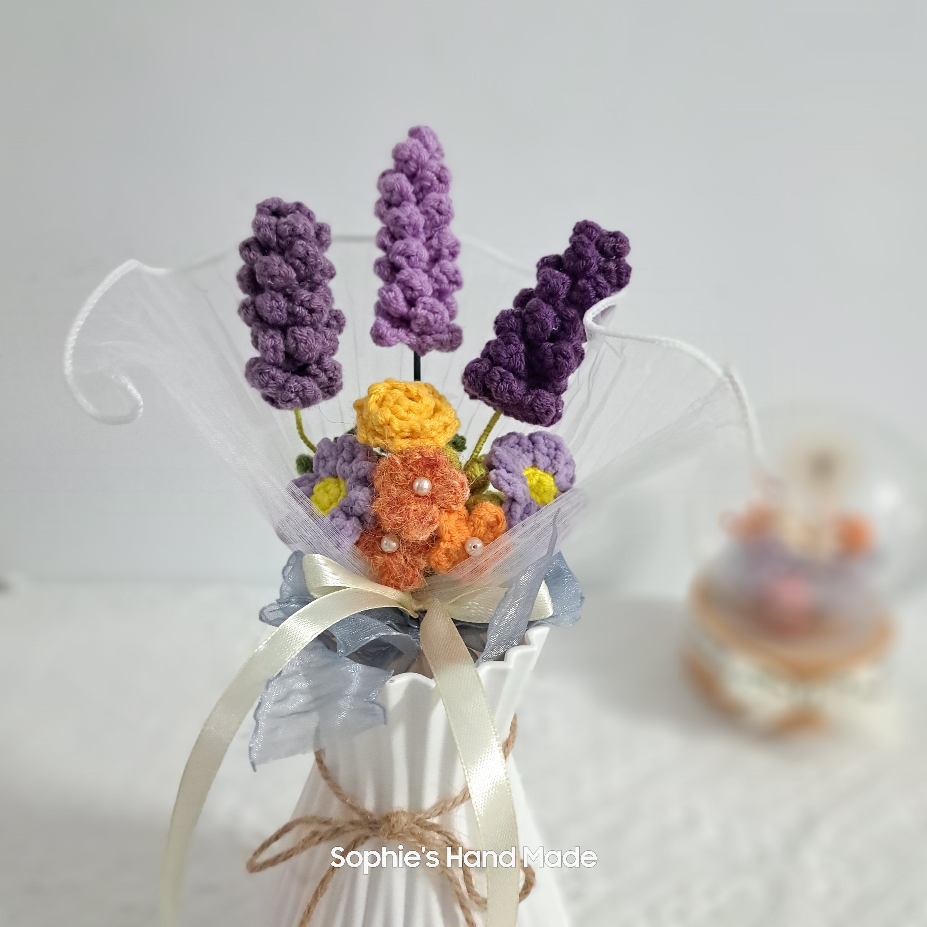 現貨 鉤針小花束 附提袋