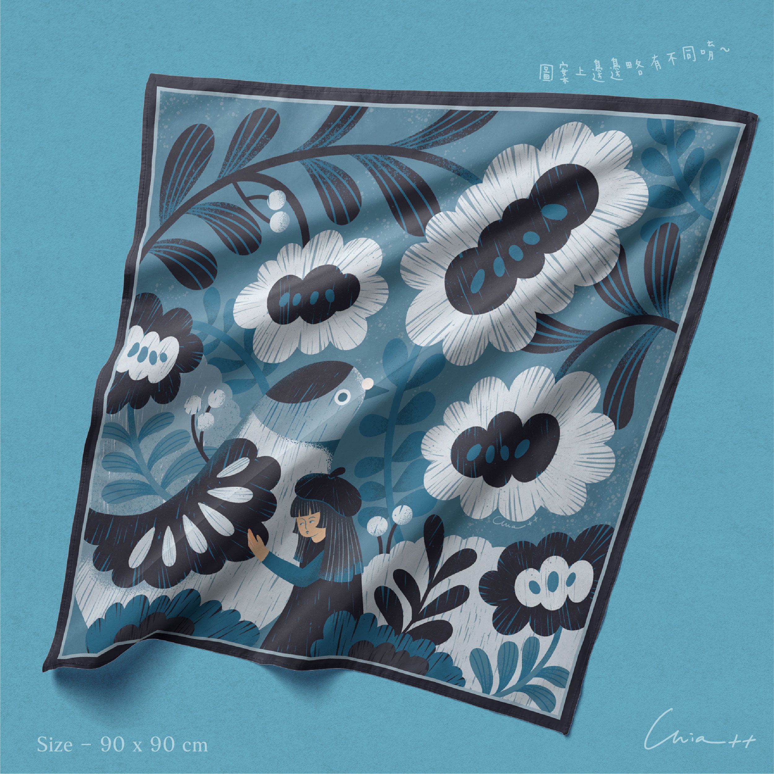 💙藍色小鳥的絲巾