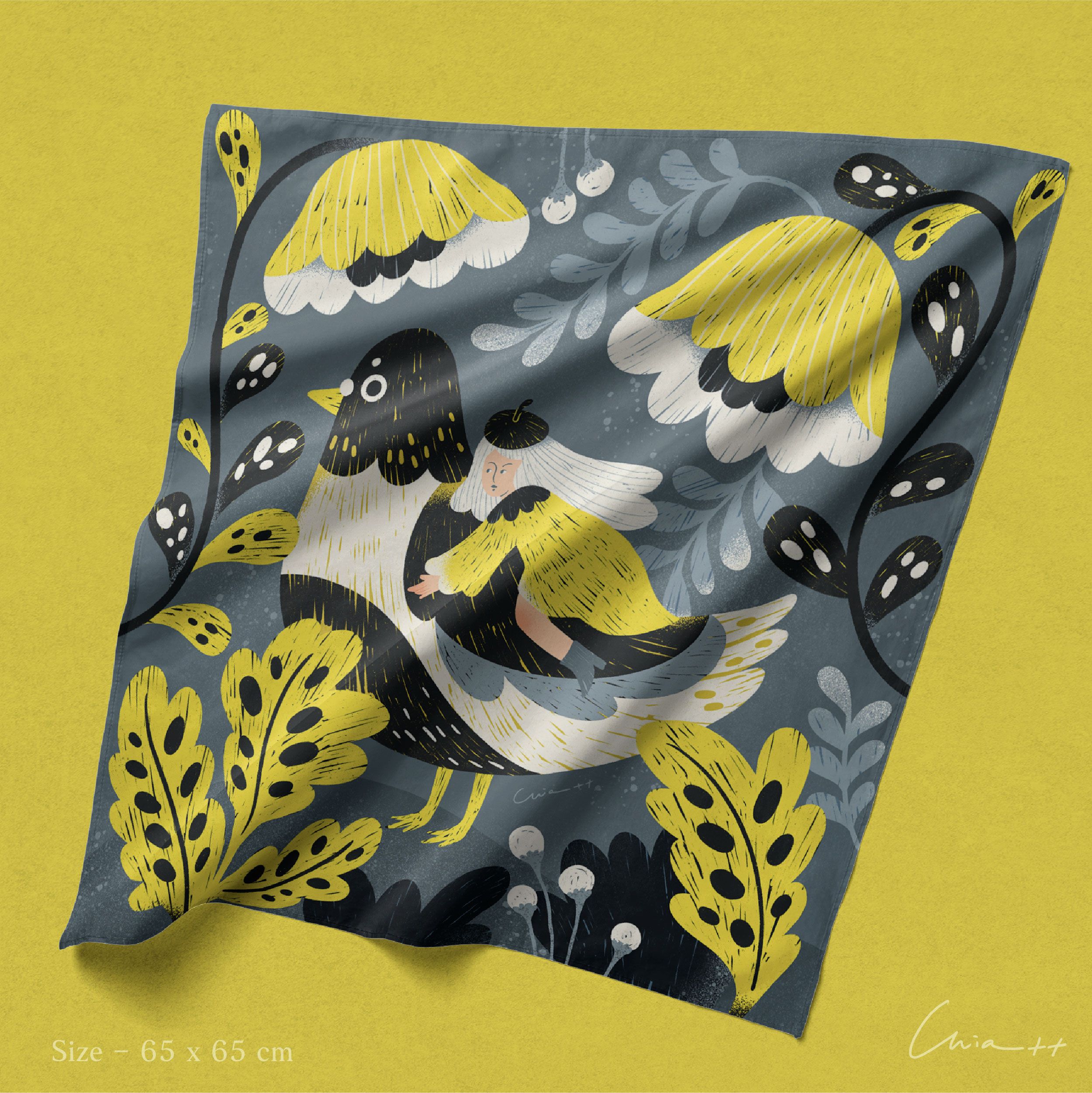 💛黃色小鳥的絲巾