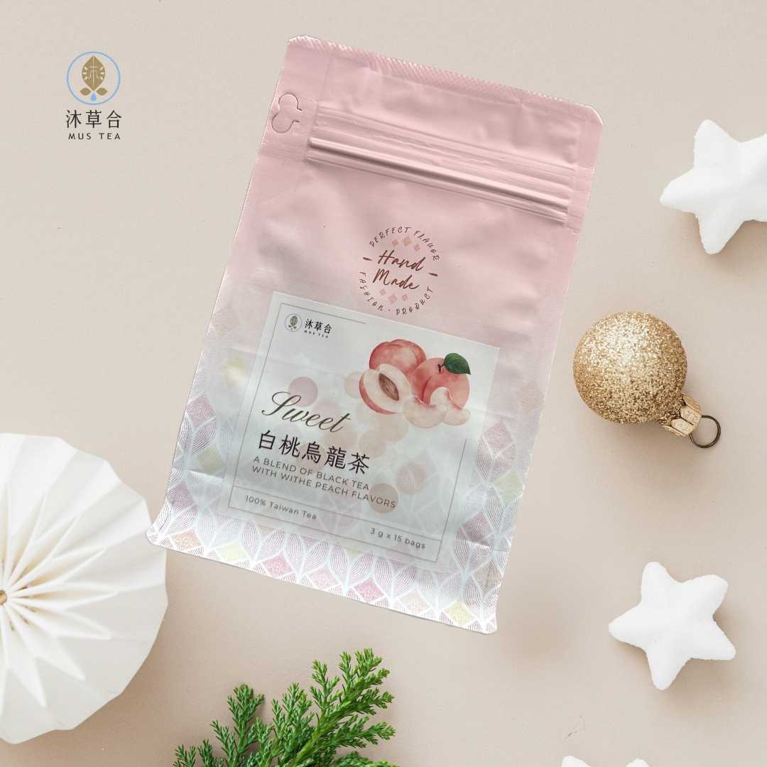 【沐草合】白桃蜜烏龍 | 品牌精選水果茶 蜜桃香滿溢 烏龍茶 天然水果＋100%台灣茶 茶包